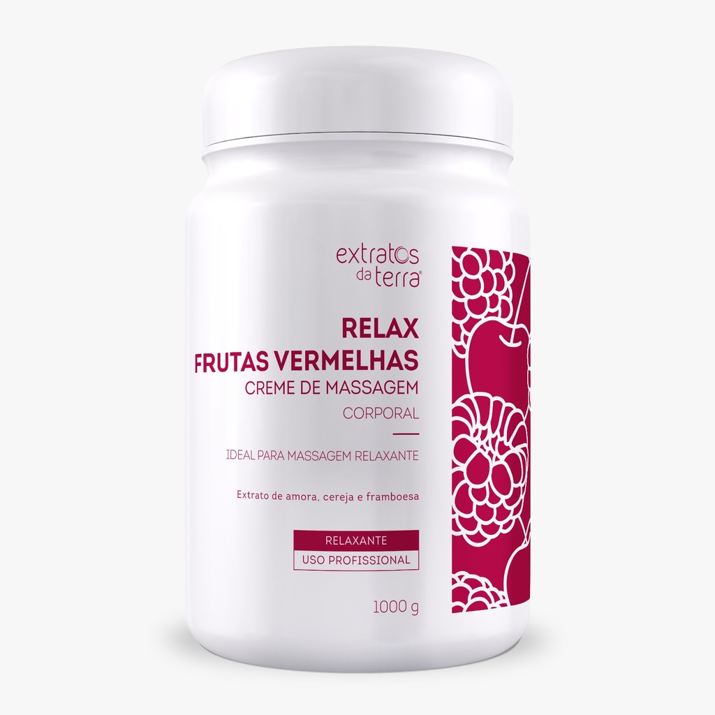 CREME DE MASSAGEM NEURO RELAXANTE FRUTAS VERMELHAS EXTRATO DA TERRA  1KG