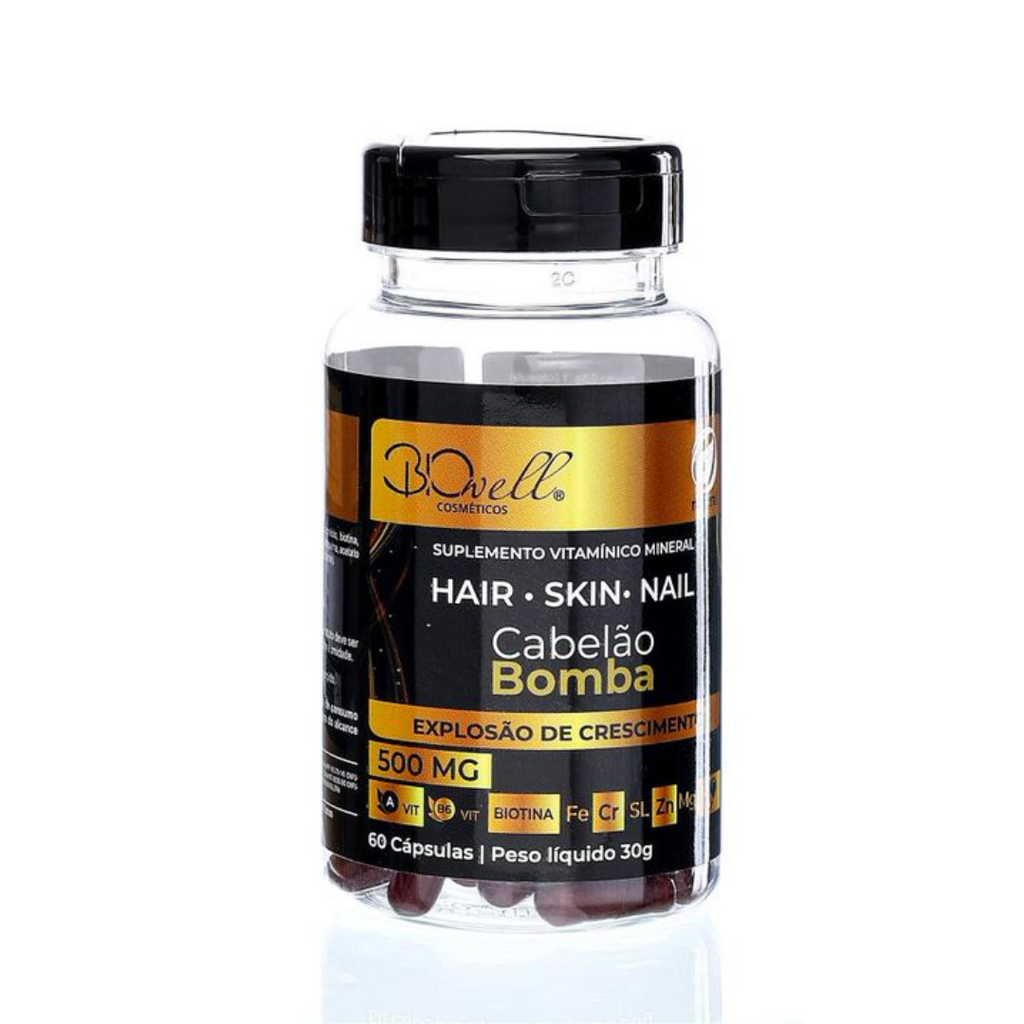 SUMPLEMENTO ALIMENTAR COMPLEX VITAMIN-CABELAO-BIOWELL 500mg
