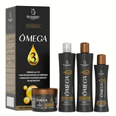 [KIT CAPILAR PROFISSIONAL OMEGA 3 -4 PECAS- BIO INSTINTO 300ml] KIT CAPILAR PROFISSIONAL ÔMEGA 3 4 PEÇAS- BIO INSTINTO 300ml