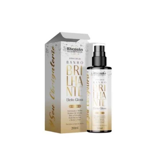 [SPRAY CAPILAR BANHO BRILHANTE- RHUNUKS 200ml] SPRAY CAPILAR MEU LISO PROTETOR TÉRMICO 10 EM 1- RHUNUKS 200ml (cópia)